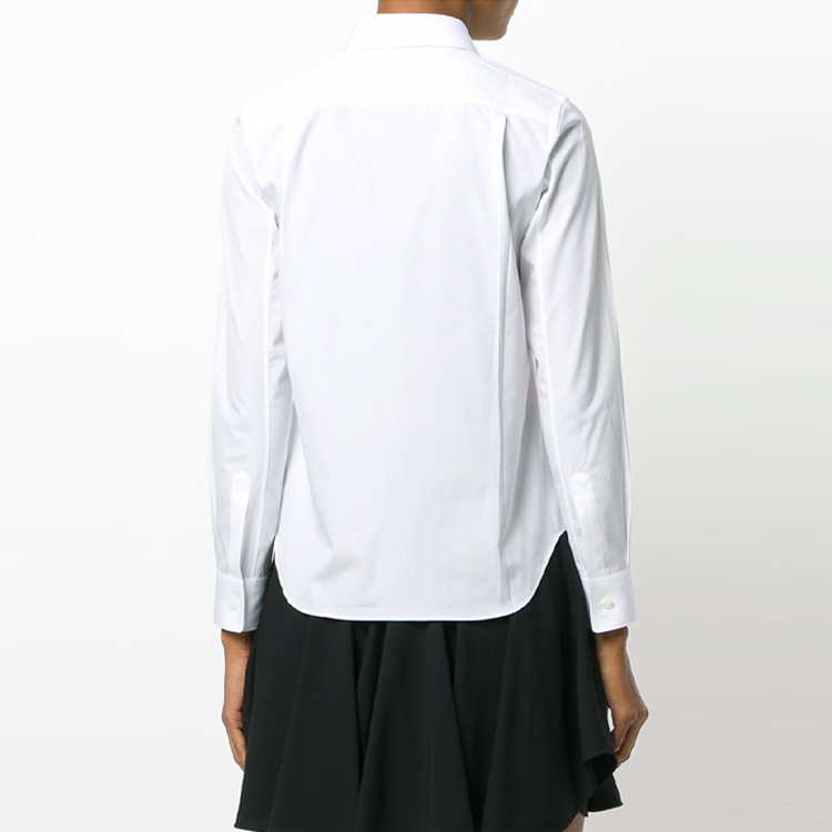 Details for (Women) Comme Des Garçons CDG Play Red Emblem Button Down Shirt White Women’s AZ-B001-051-2