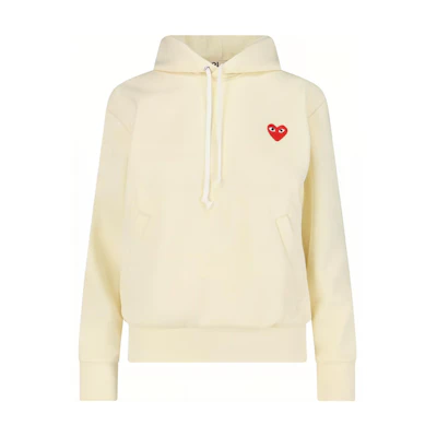 (Women) CDG CDG Play White Pullover Hoodie Long Sleeve Solid Color AX-T174-051-3