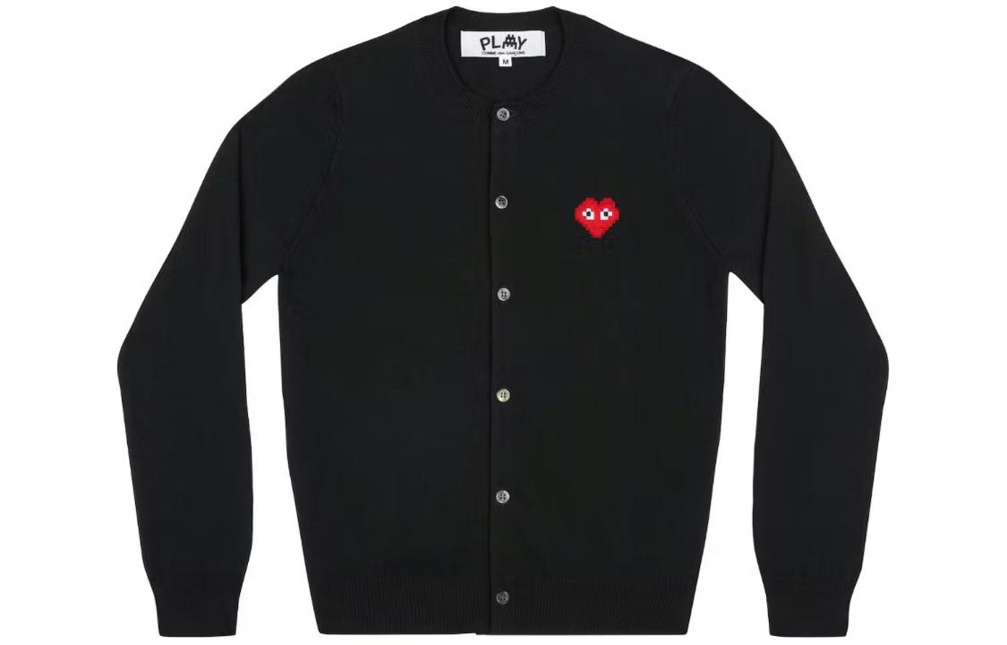 (Women) Comme Des Garçons CDG Play Invader Pixel Heart Embroidered  Cardigan Black. AZ-N083-051-1 圖 2