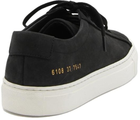 (W) Common Projects Achilles Low '黑色磨砂革' 6108-7547 Shop (W) Common Projects Achilles Low '黑色磨砂革' 6108-7547