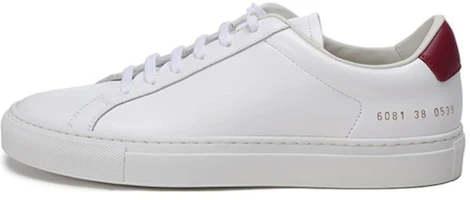 Order (W) Baskets en cuir à lacets Common Projects « White Red Tail » 6081-0539