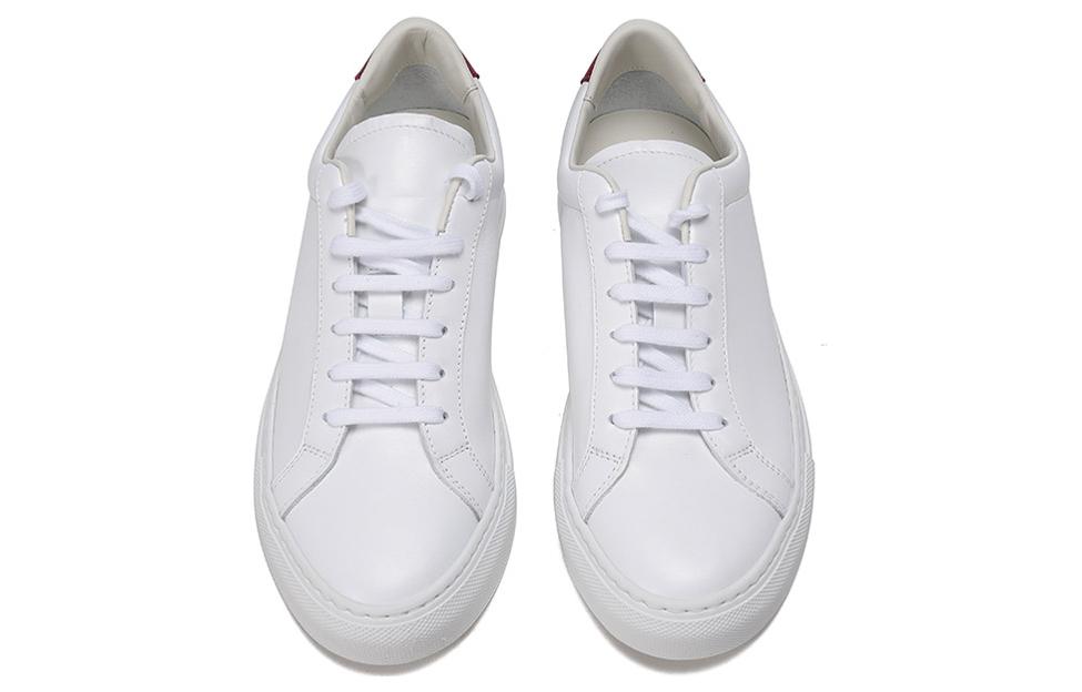 Shop (W) Common Projects Zapatillas de Cuero con Cordones ''Blanco Cola Roja'' 6081-0539