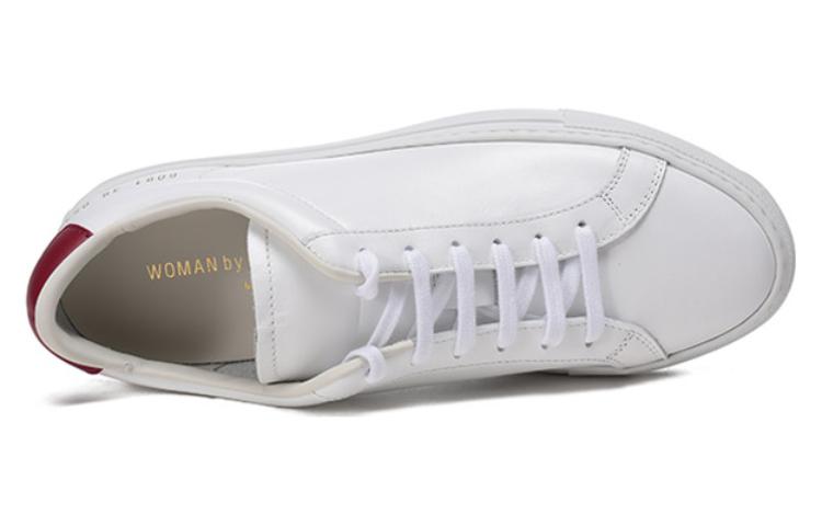 Purchase (W) Common Projects Zapatillas de Cuero con Cordones ''Blanco Cola Roja'' 6081-0539
