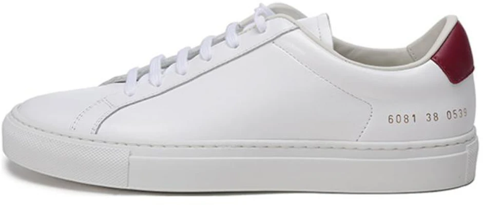 (W) Zapatillas Bajas de Cuero COMMON PROJECTS Blanco/Detalle Rojo en Talón 6081-0539 Buy (W) Zapatillas Bajas de Cuero COMMON PROJECTS Blanco/Detalle Rojo en Talón 6081-0539