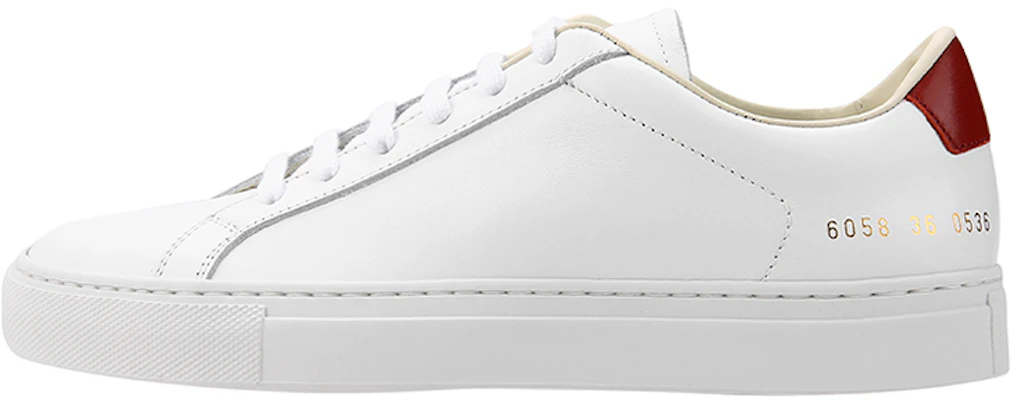 (Women) Common Projects Original Achilles Low 'White Red' 6058-0536 Order (Women) Common Projects Original Achilles Low 'White Red' 6058-0536