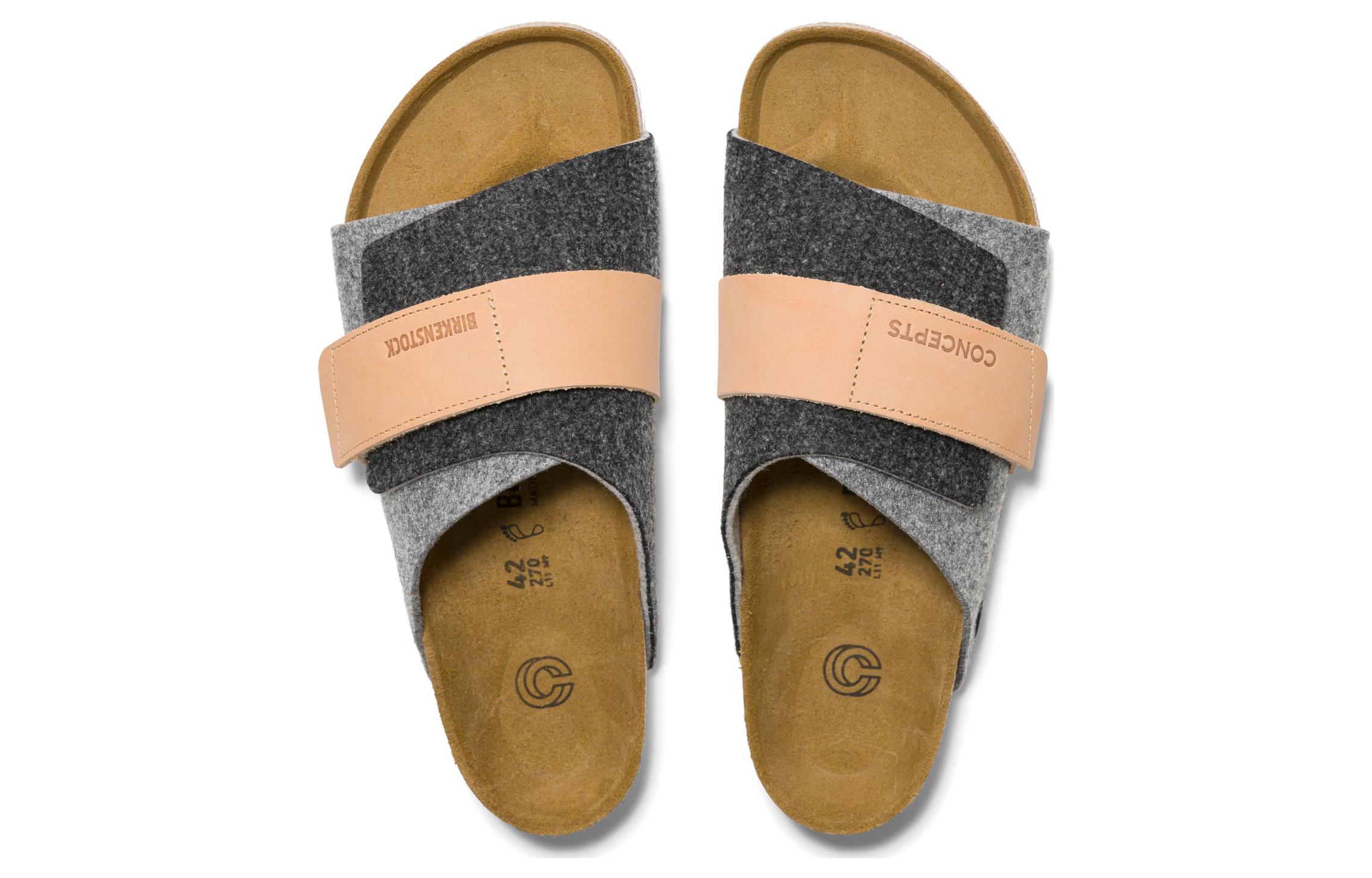 Details for (W) コンセプト x ビルケンシュトック 京都 'ブラック グレー フェルト' 1026253（女性用） 1026253