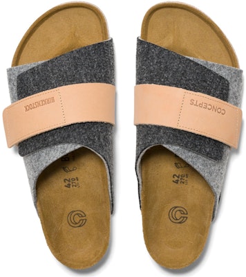 (W) Concepts x Birkenstock Kyoto '黑灰色毡布'拖鞋 1026253 Details for (W) Concepts x Birkenstock Kyoto '黑灰色毡布'拖鞋 1026253