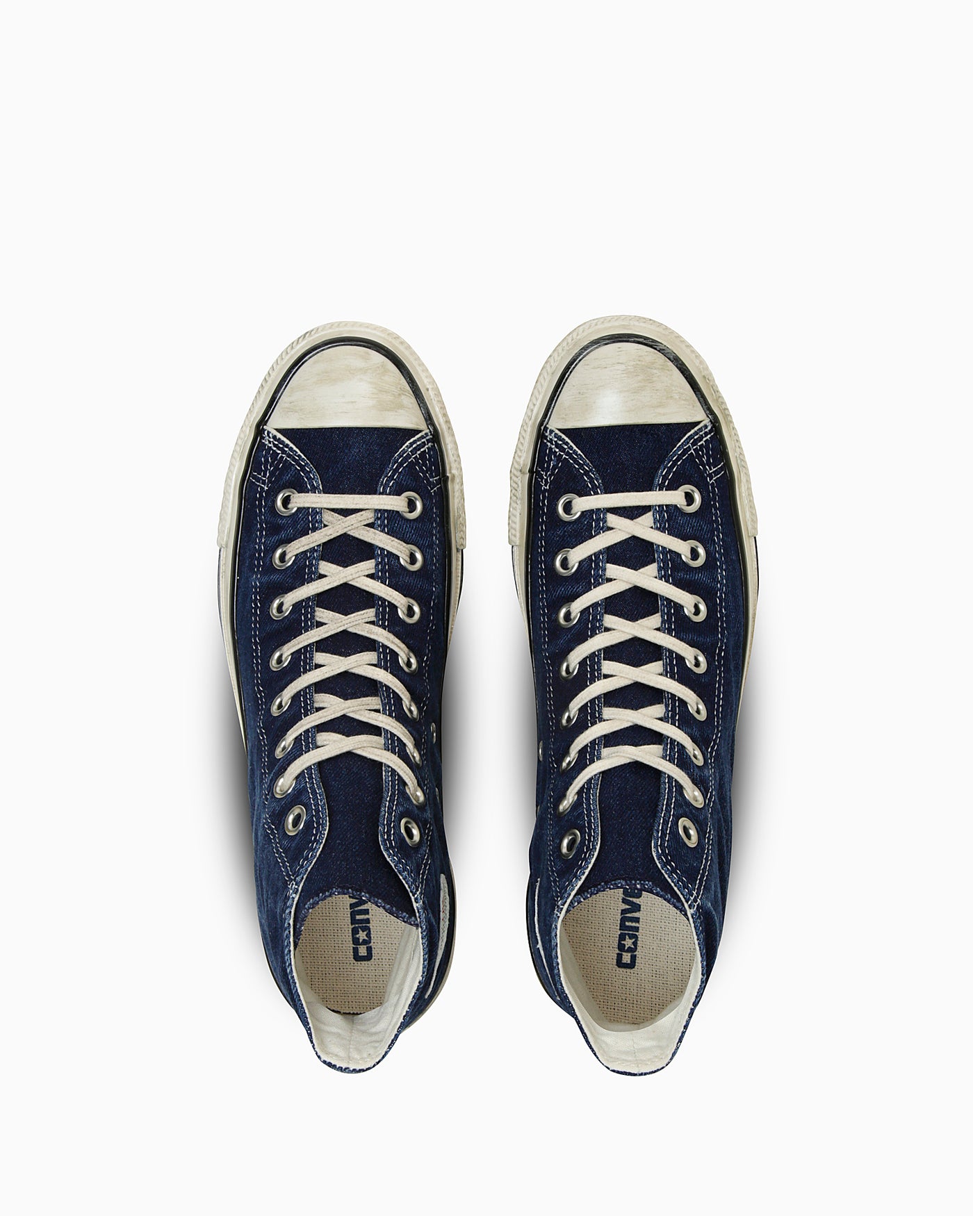 Lookbook (W) コンバース オールスター エイジド フェード デニム ハイトップ スニーカー ネイビー 31315220