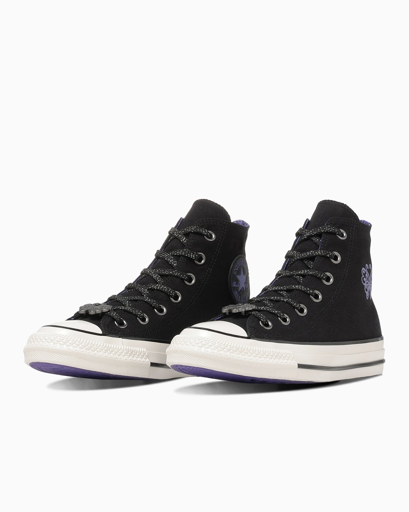 (Women) Converse All Star Aged Hi Anna Sui Collaboration Sneakers Black/Purple 31318040
