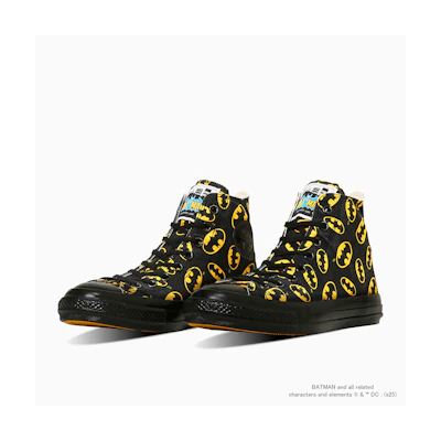 Converse All Star Aged Hi Denim Canvas Sneakers Batman