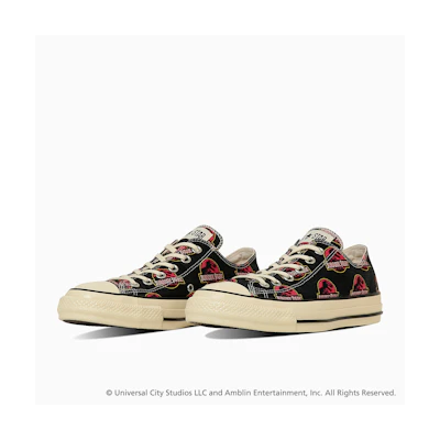 Converse All Star Aged Jurassic Park Low Top Sneakers Black