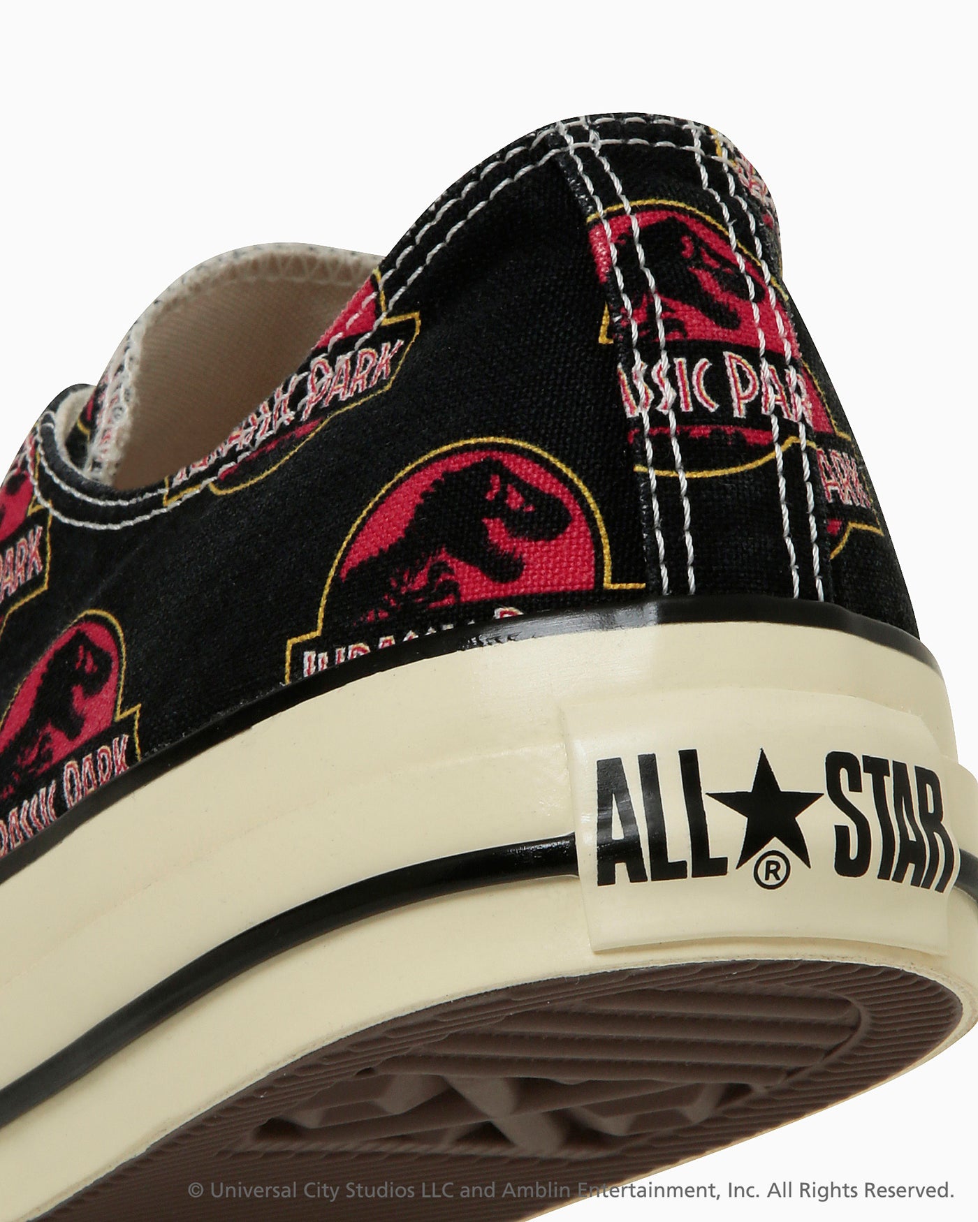 Sizing (W) Converse All Star Jurassic Park Low Top Hitam Sneakers 31315580