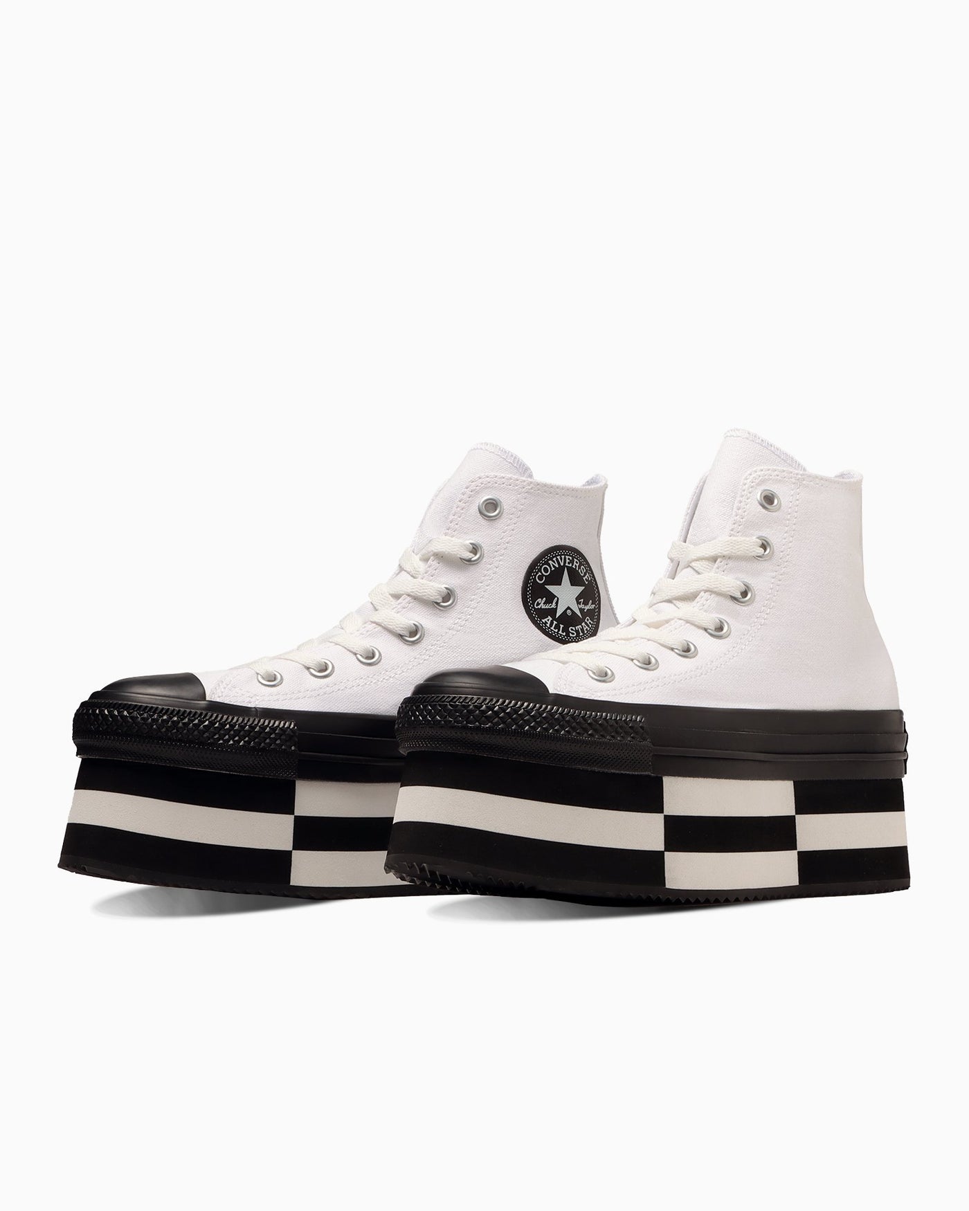 (Women) Converse All Star Chunkyblock High Top Sneakers White/Black 31312750