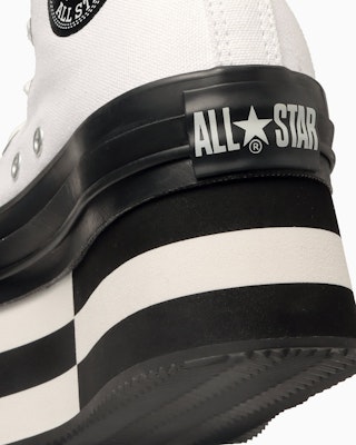 (Women) Converse All Star Chunkyblock High Top Sneakers White/Black 31312750 Sizing (Women) Converse All Star Chunkyblock High Top Sneakers White/Black 31312750