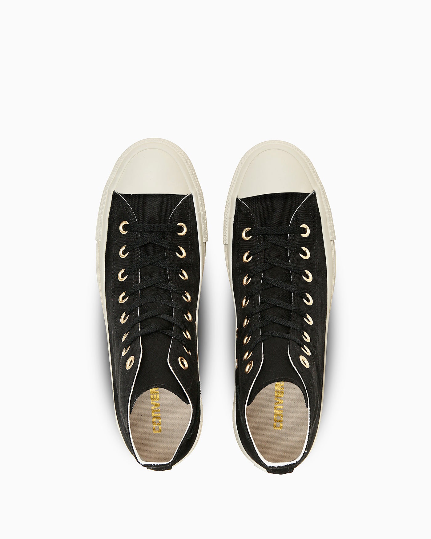 Converse All Star Gold Logo Patch High Top Sneakers Golden Brown 圖 3