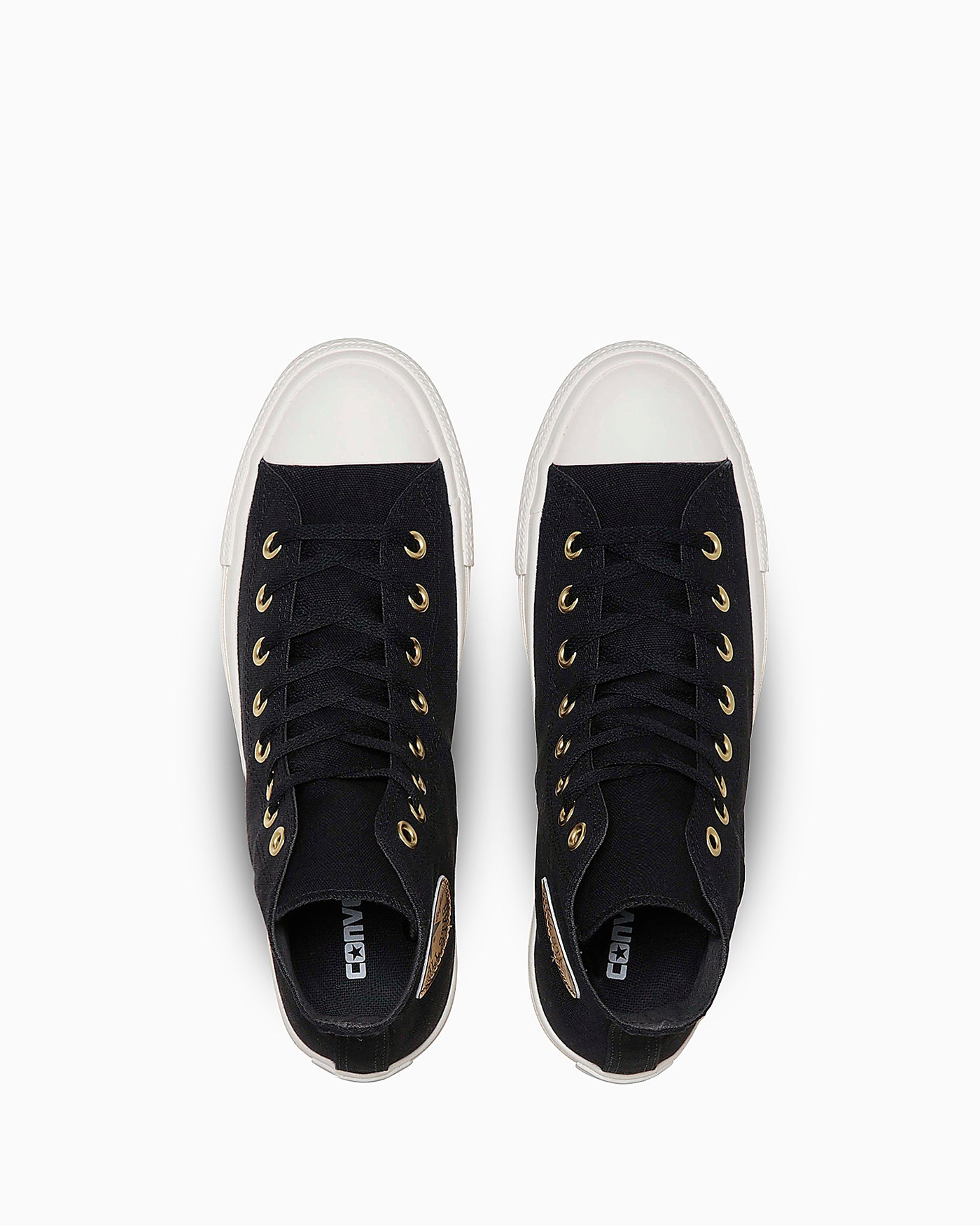 Converse All Star Goldpatch High Tops Black/Gold 圖 3