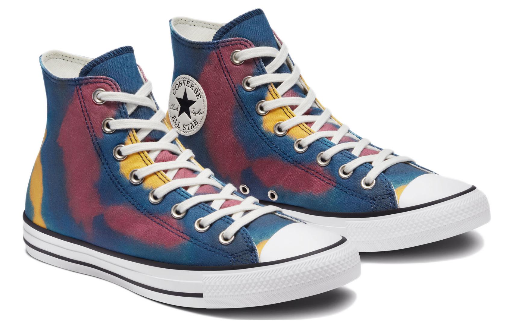 Lookbook (W) Converse All Star High ''Tie-Dye Blauw Geel'' A02082F