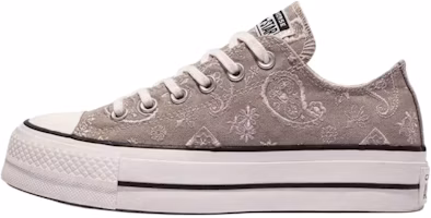 (Women) Converse All Star Lift Paisley Embroidery Low-Top Canvas Shoes Brown Womens A22398C (Women) Converse All Star Lift Paisley Embroidery Low-Top Canvas Shoes Brown Womens A22398C