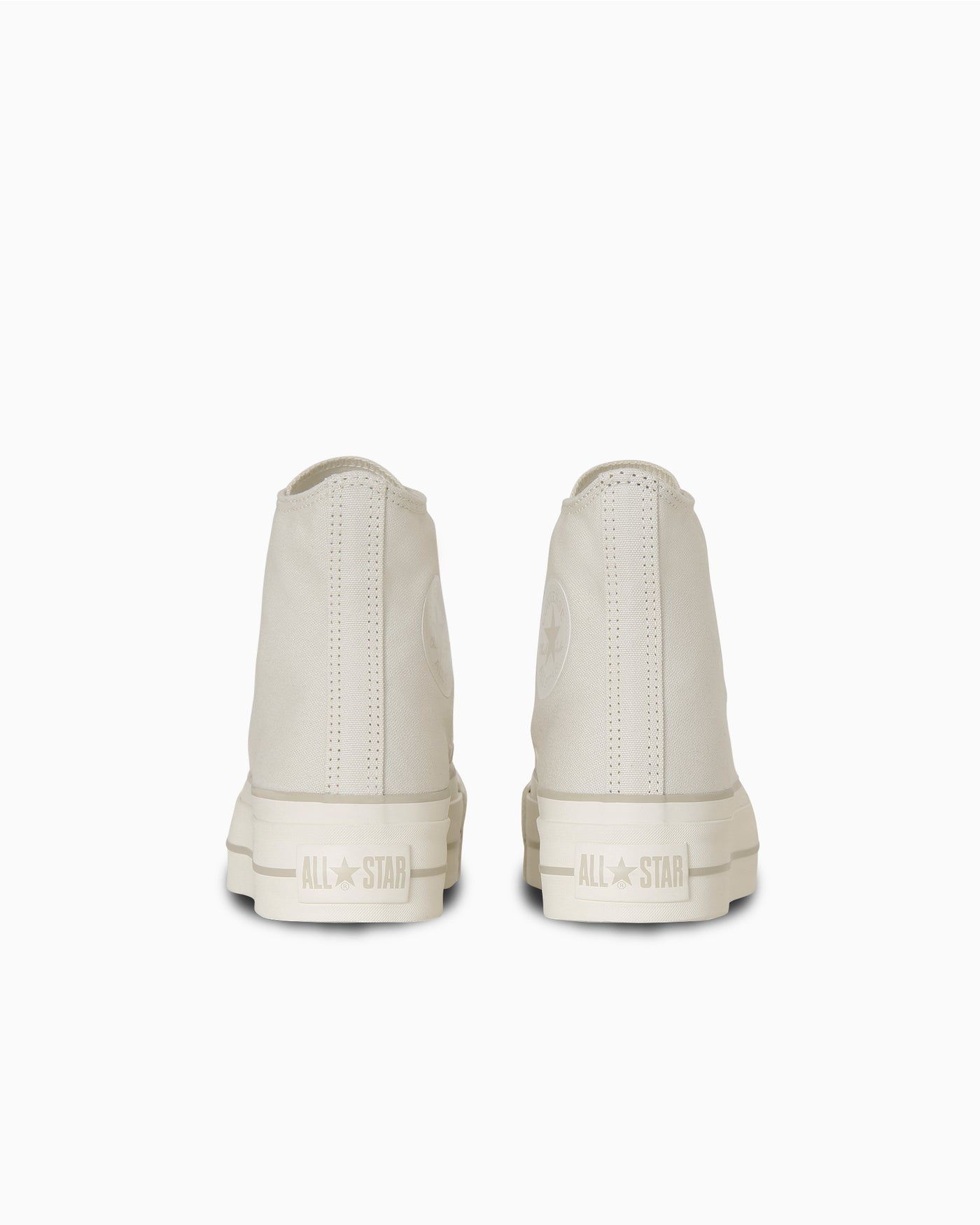 Shop (W) Converse All Star 厚底高筒帆布鞋 奶油色 31311720