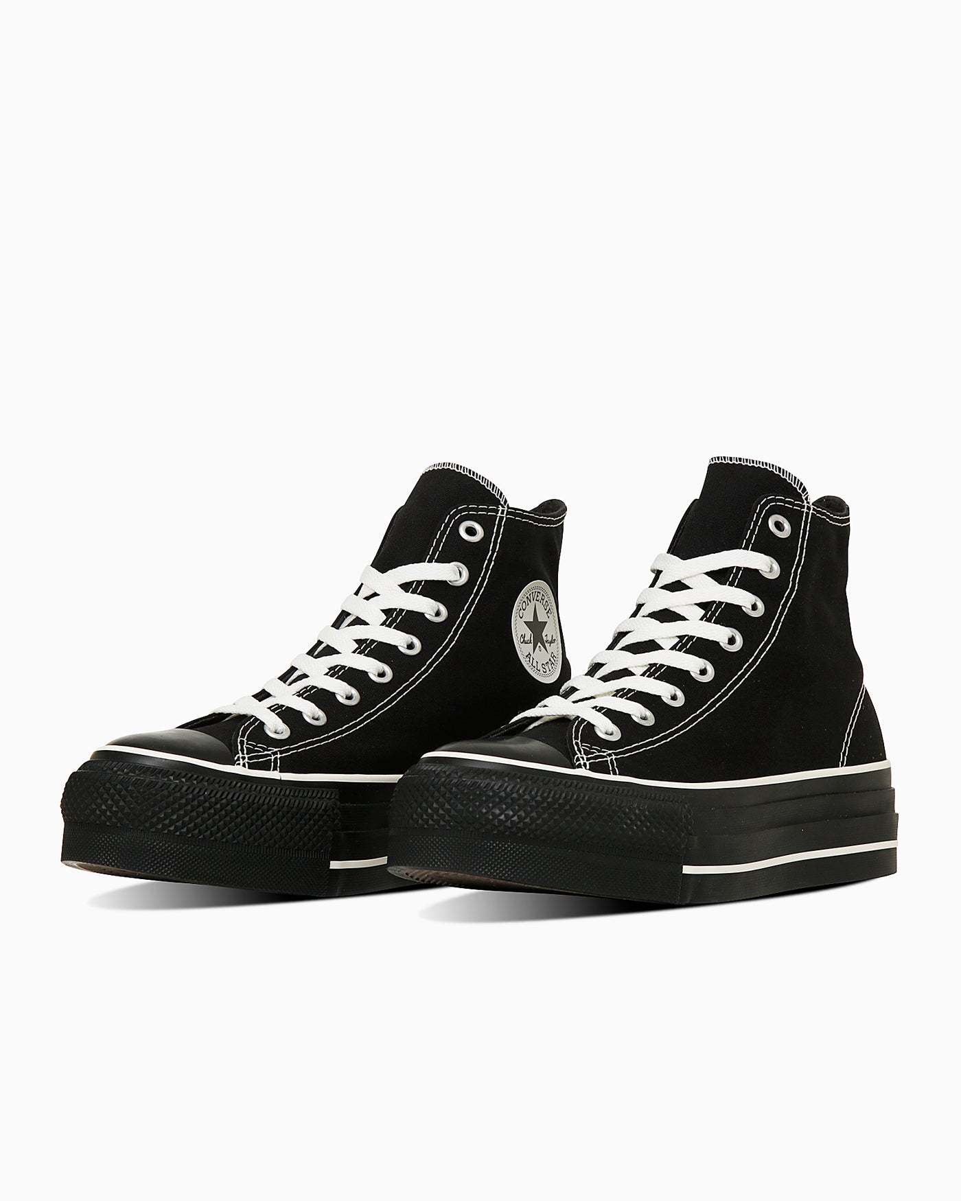Converse All Star Lifted Overtape High-Top Sneakers Black/Black