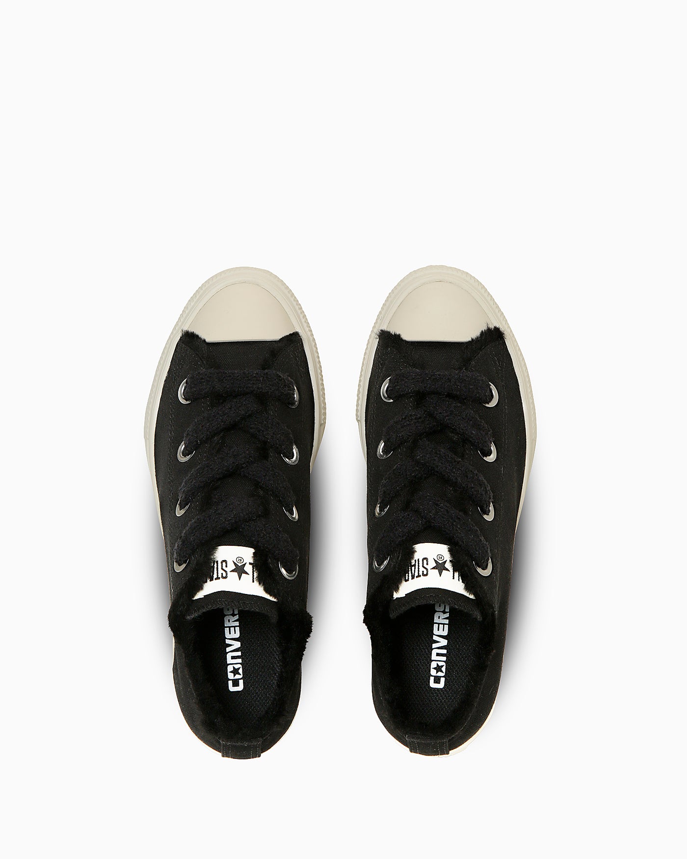 Shop (W) Converse All Star Light 大眼孔毛絨低筒 黑色 31315892