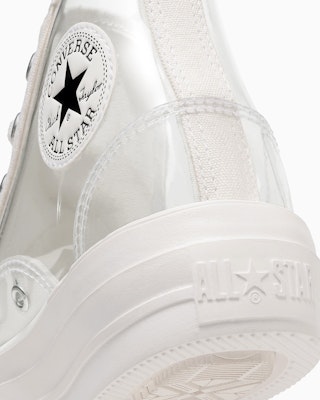 (Women) Converse All Star Light Platform Clear Material High-Top Shoes White 31312020 Sizing (Women) Converse All Star Light Platform Clear Material High-Top Shoes White 31312020