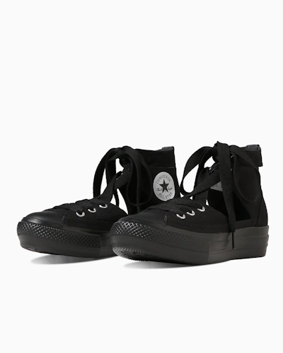 (Women) Converse All Star Light Platform Ghillie Hi Sneakers Black Monochrome