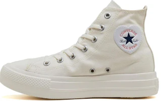 (Women) Converse All Star Light Plts Heart Patch Hi High-Top Canvas Shoes White Japan 31310591 (Women) Converse All Star Light Plts Heart Patch Hi High-Top Canvas Shoes White Japan 31310591