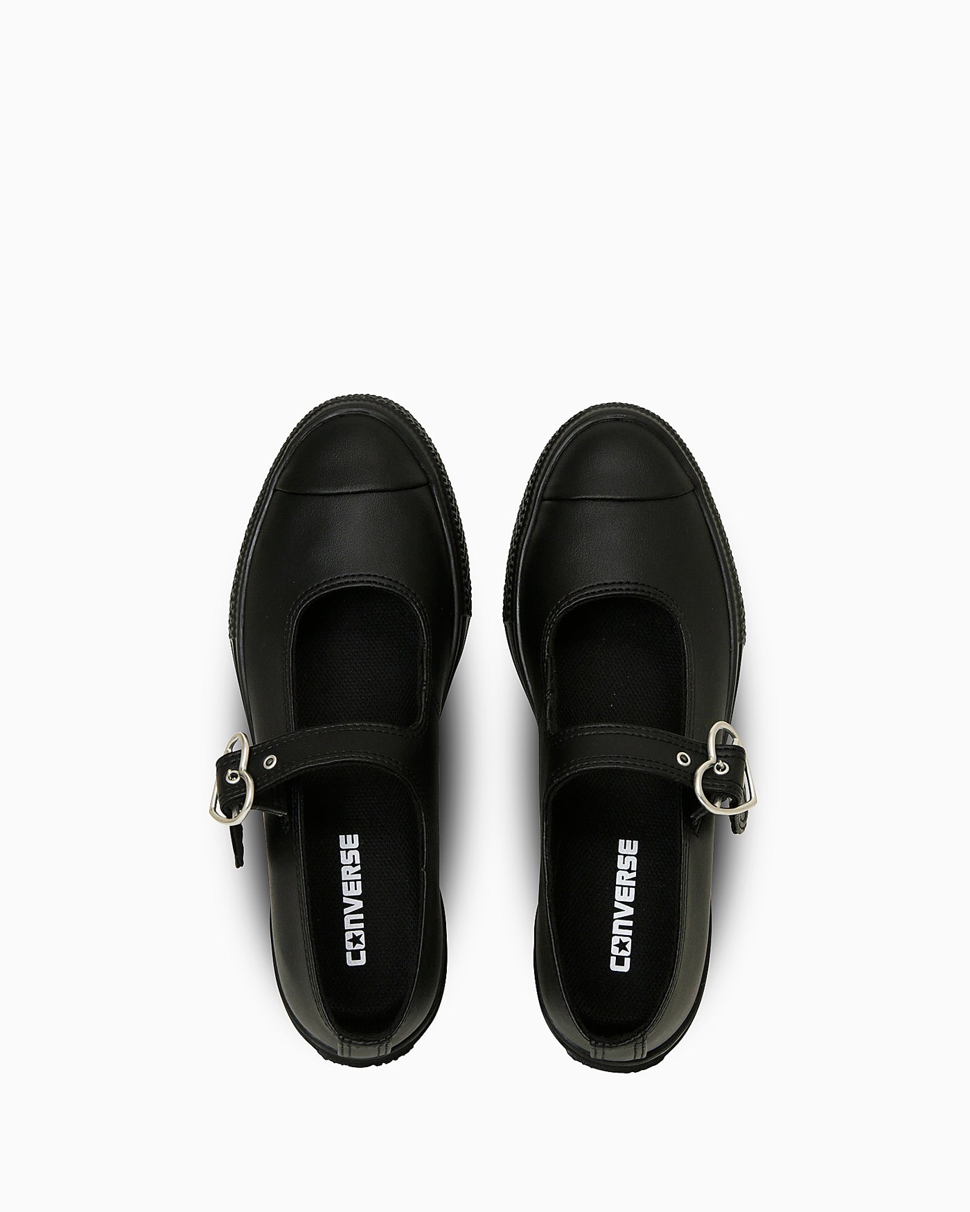 Lookbook (W) コンバース オールスター ライト プラットフォーム MJ ハートバックル OX 白/黒 スニーカー 31314011