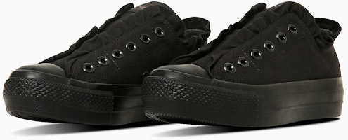(Women) Converse All Star Ox Platform Frill Slip Sneakers Black Monochrome 31315410 (Women) Converse All Star Ox Platform Frill Slip Sneakers Black Monochrome 31315410