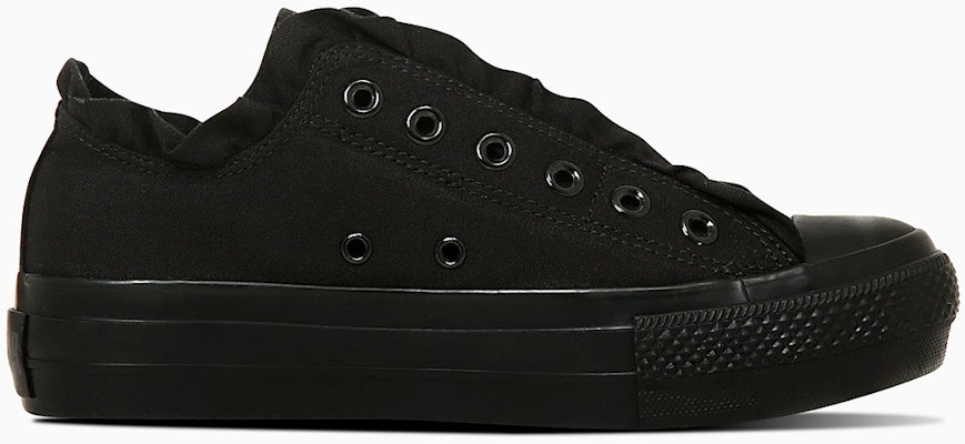 (W) 컨버스 올스타 OX 플랫폼 프릴 슬립 스니커즈 블랙 모노크롬 31315410 Order (W) 컨버스 올스타 OX 플랫폼 프릴 슬립 스니커즈 블랙 모노크롬 31315410