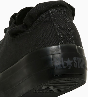 (W) 컨버스 올스타 OX 플랫폼 프릴 슬립 스니커즈 블랙 모노크롬 31315410 Sizing (W) 컨버스 올스타 OX 플랫폼 프릴 슬립 스니커즈 블랙 모노크롬 31315410