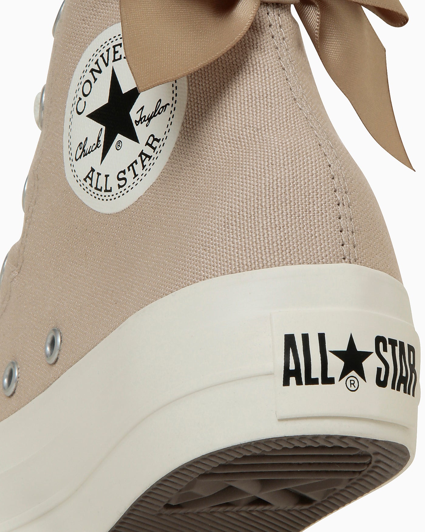 Sizing (W) Converse All Star 厚底後綁帶高筒帆布鞋 煙霧米色 31315930