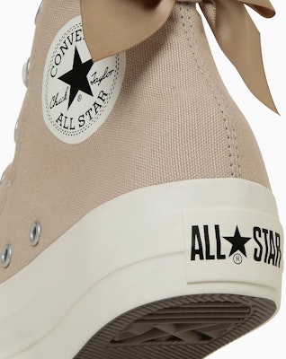 (Women) Converse All Star Platform Back Ribbon High-top Sneakers Smoky Beige 31315930 Sizing (Women) Converse All Star Platform Back Ribbon High-top Sneakers Smoky Beige 31315930