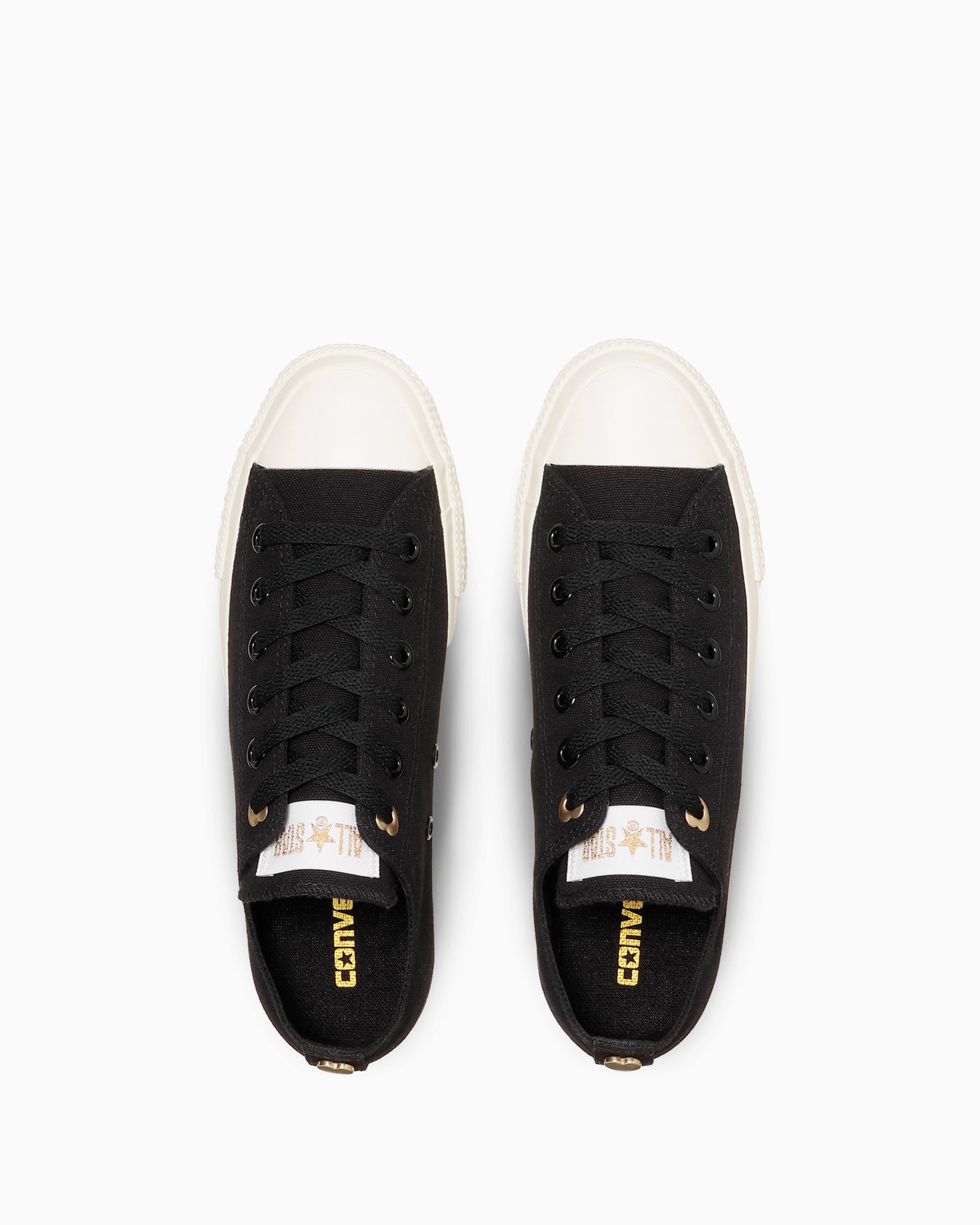 Shop Converse All Star Plataforma Backheart Ox Negro 31317281