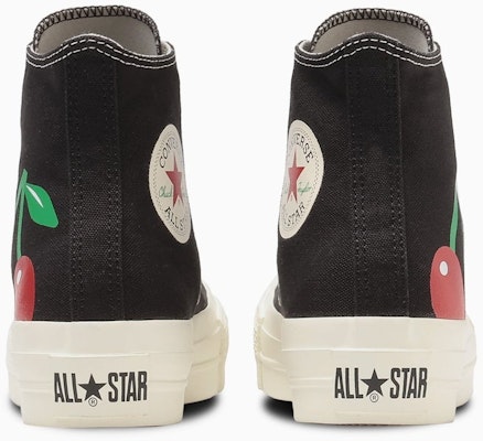 (W) コンバース オールスター プラットフォーム チェリープリント ハイトップ ブラック 31312170 Shop (W) コンバース オールスター プラットフォーム チェリープリント ハイトップ ブラック 31312170