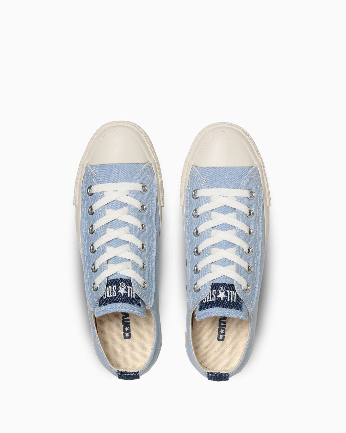 Shop (W) Converse All Star 厚底牛仔布低筒運動鞋 淺藍色 31312180