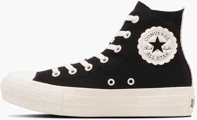 (Women) Converse All Star Platform Flowercut High-Top Sneakers Black/White 31318810 Buy (Women) Converse All Star Platform Flowercut High-Top Sneakers Black/White 31318810