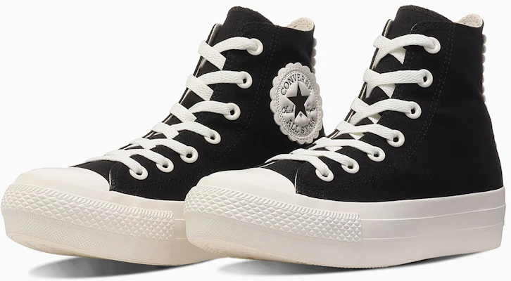 (Women) Converse All Star Platform Flowercut High-Top Sneakers Black/White 31318810 Order (Women) Converse All Star Platform Flowercut High-Top Sneakers Black/White 31318810