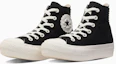 Order (Women) Converse All Star Platform Flowercut High-Top Sneakers Black/White 31318810
