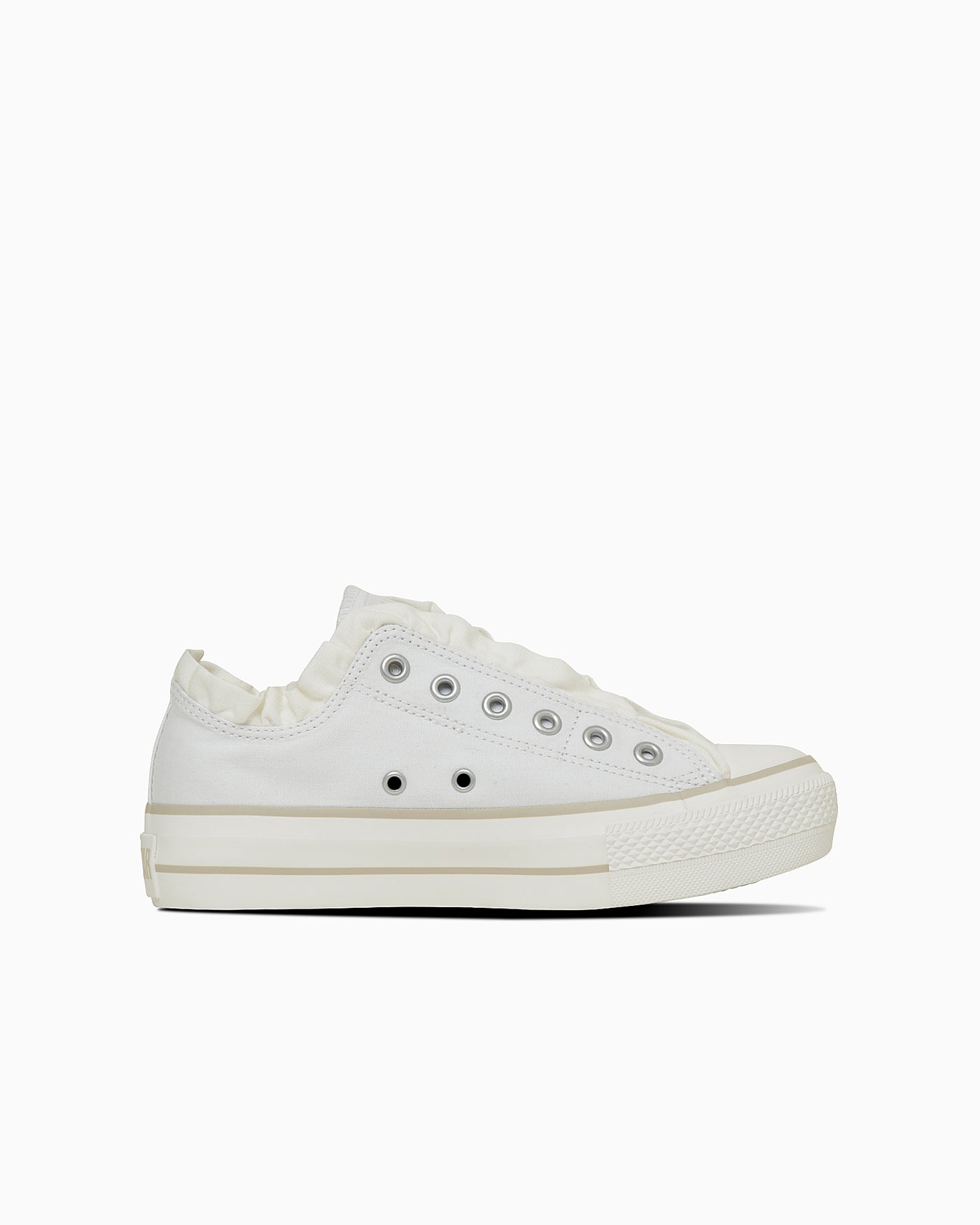 Order (W) Converse All Star Platform Frill Slip Ox Putih/Beige Kusam 31315110