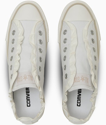 (W) コンバース オールスター プラットフォーム フリル スリップOX ピュアホワイト/ダスティベージュ 31315110 Lookbook (W) コンバース オールスター プラットフォーム フリル スリップOX ピュアホワイト/ダスティベージュ 31315110