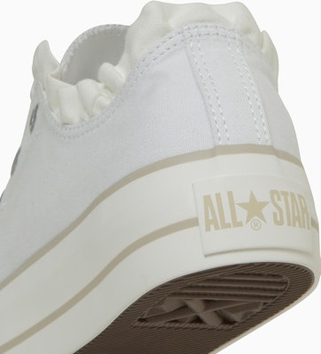(W) コンバース オールスター プラットフォーム フリル スリップOX ピュアホワイト/ダスティベージュ 31315110 Sizing (W) コンバース オールスター プラットフォーム フリル スリップOX ピュアホワイト/ダスティベージュ 31315110