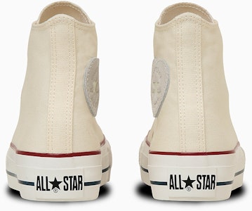 (W) コンバース オールスター プラットフォーム ハートポイント ハイ スニーカー ペールアイボリー 31315780 Shop (W) コンバース オールスター プラットフォーム ハートポイント ハイ スニーカー ペールアイボリー 31315780