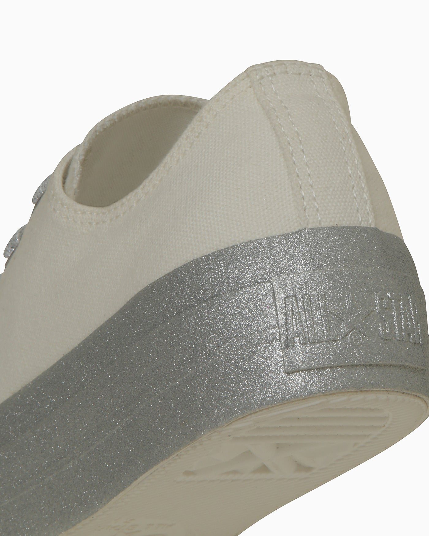 Sizing (W) 匡威All Star厚底闪光底低帮运动鞋 白/银 31314220