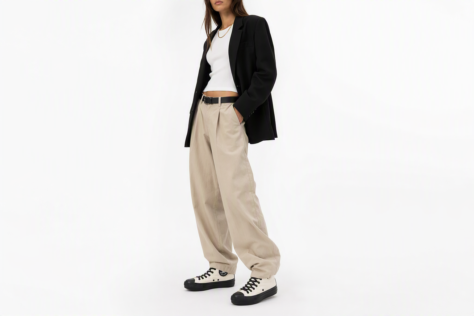 Order (W) 匡威All Star PLTS 花切高帮 白色/黑色 31318811