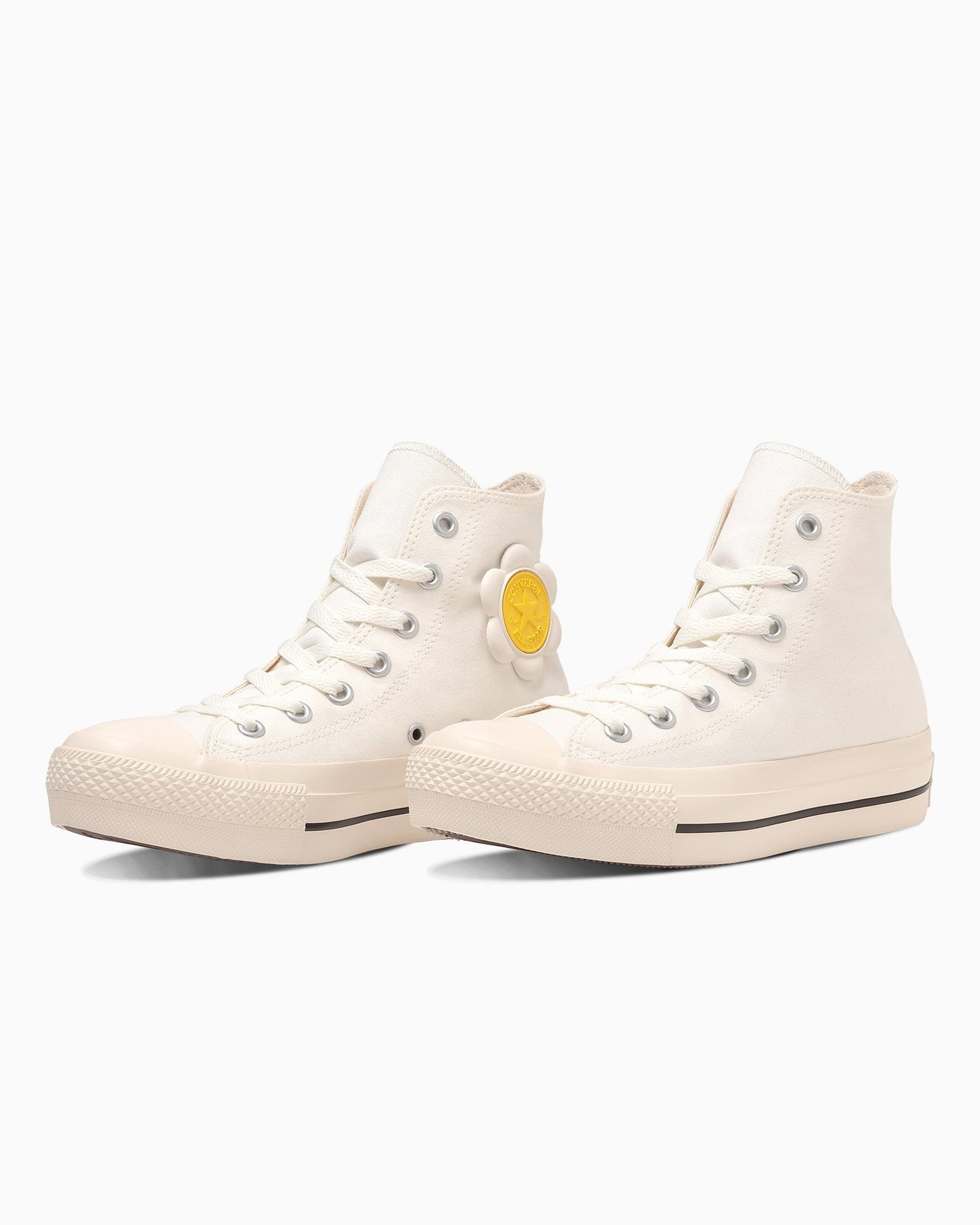 (W) Converse All Star PLTS Flowerpatch High Tops White