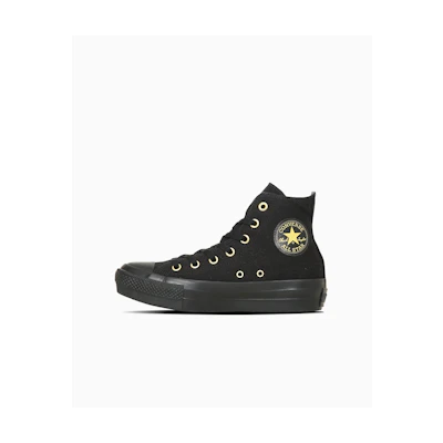 (W) Converse All Star PLTS Heartstuds High Top Sneakers Black