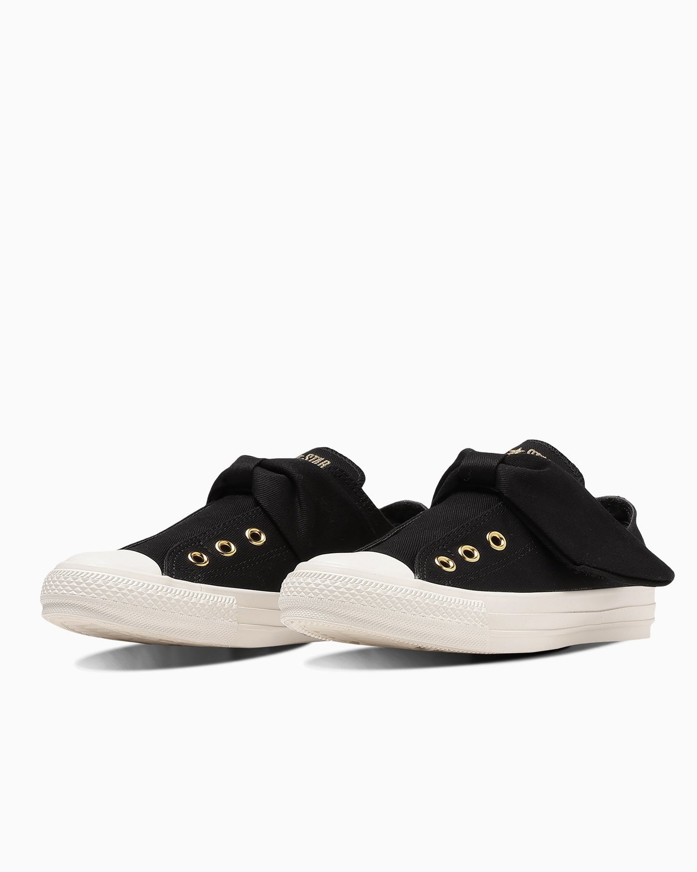 (W) Converse All Star Ribbon Strap OX Low Top Sneakers Black