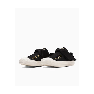(W) Converse All Star Ribbon Strap OX Low Top Sneakers Black